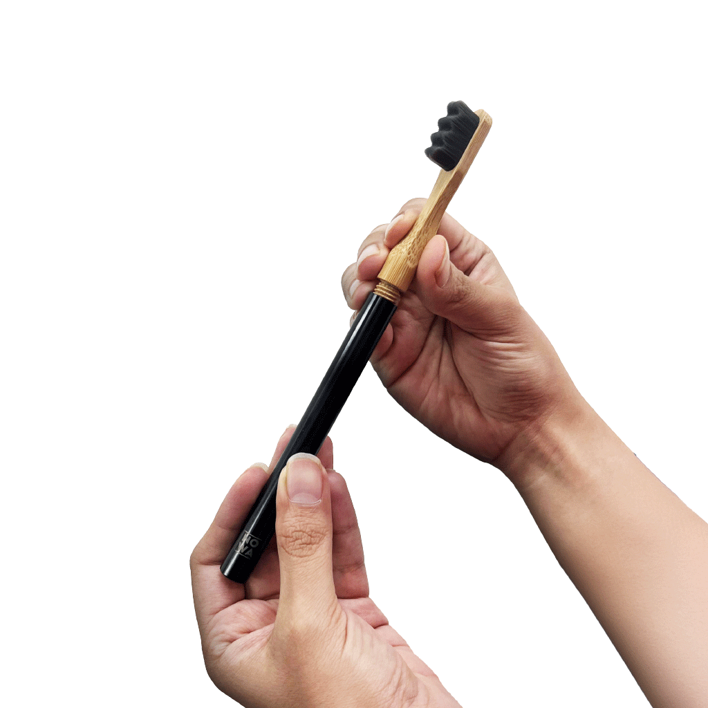 Bamboo Manual Toothbrush Replacement Head view 2