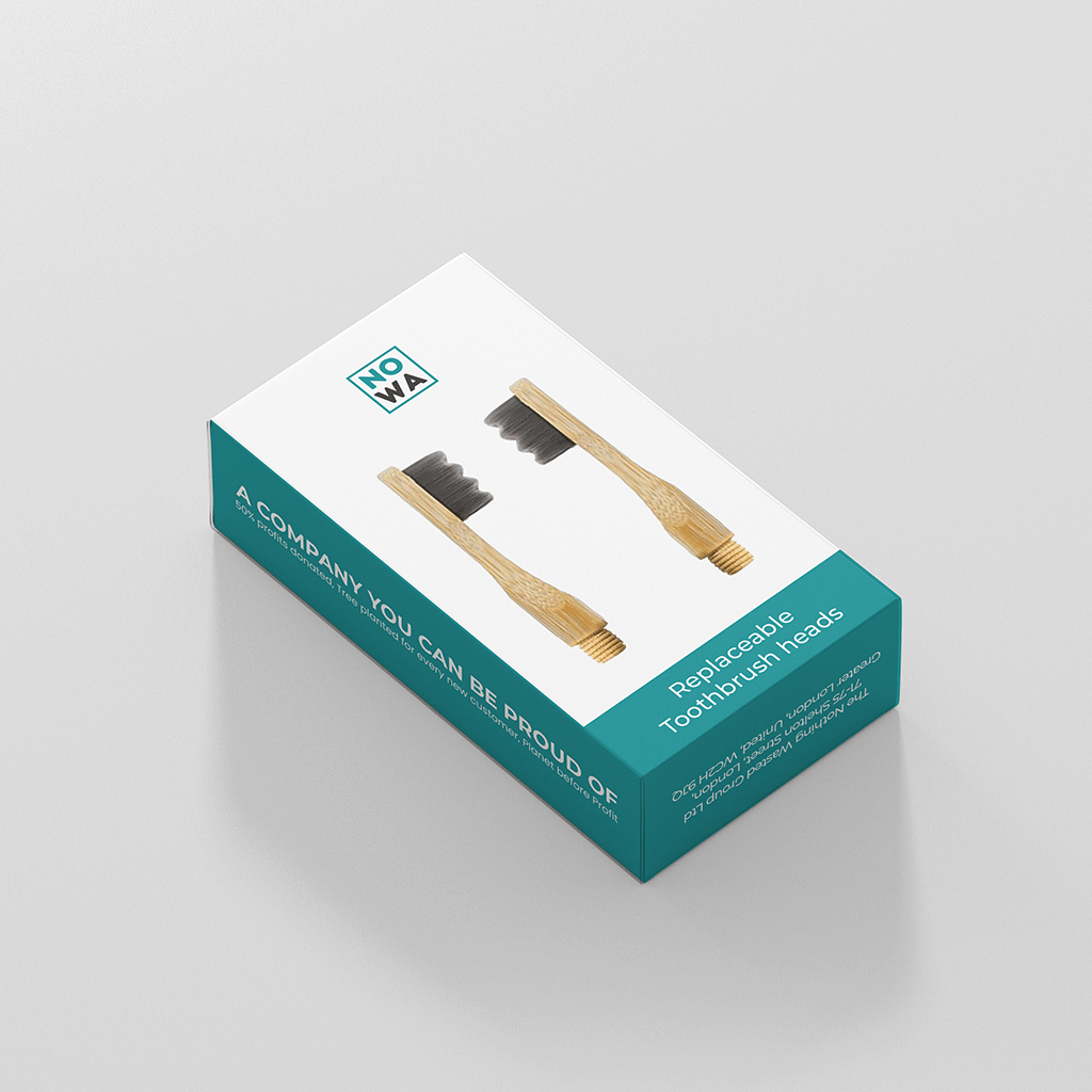 Bamboo Manual Toothbrush Replacement Head view 3
